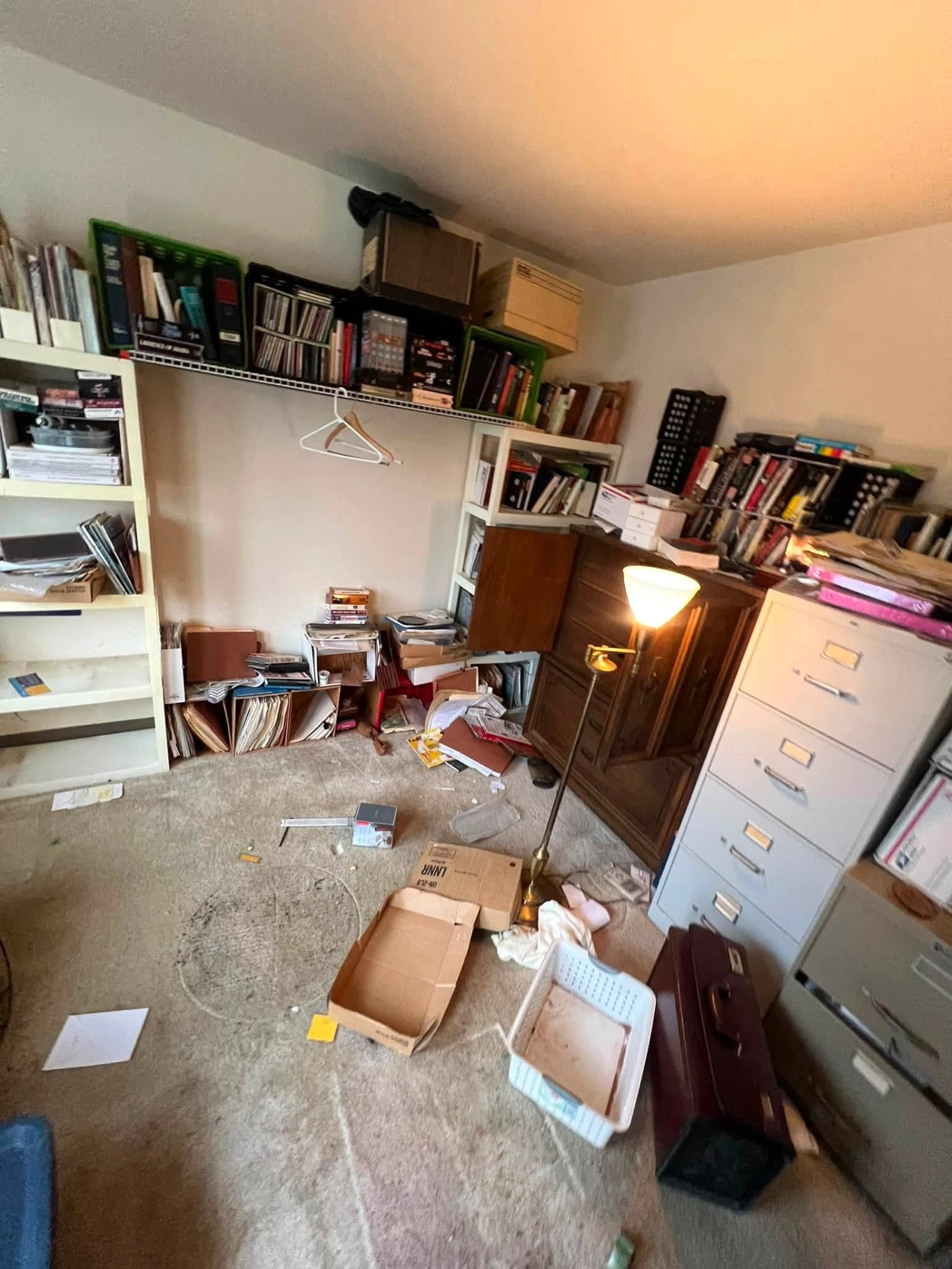 Home office cleared out during an estate cleanout job